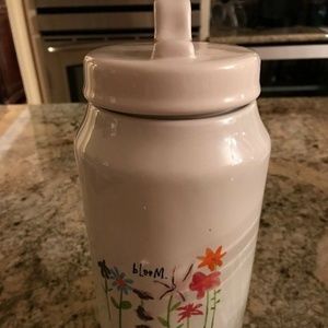 Rae DunnTall Canister BLOOM COLLECTION Floral 10"